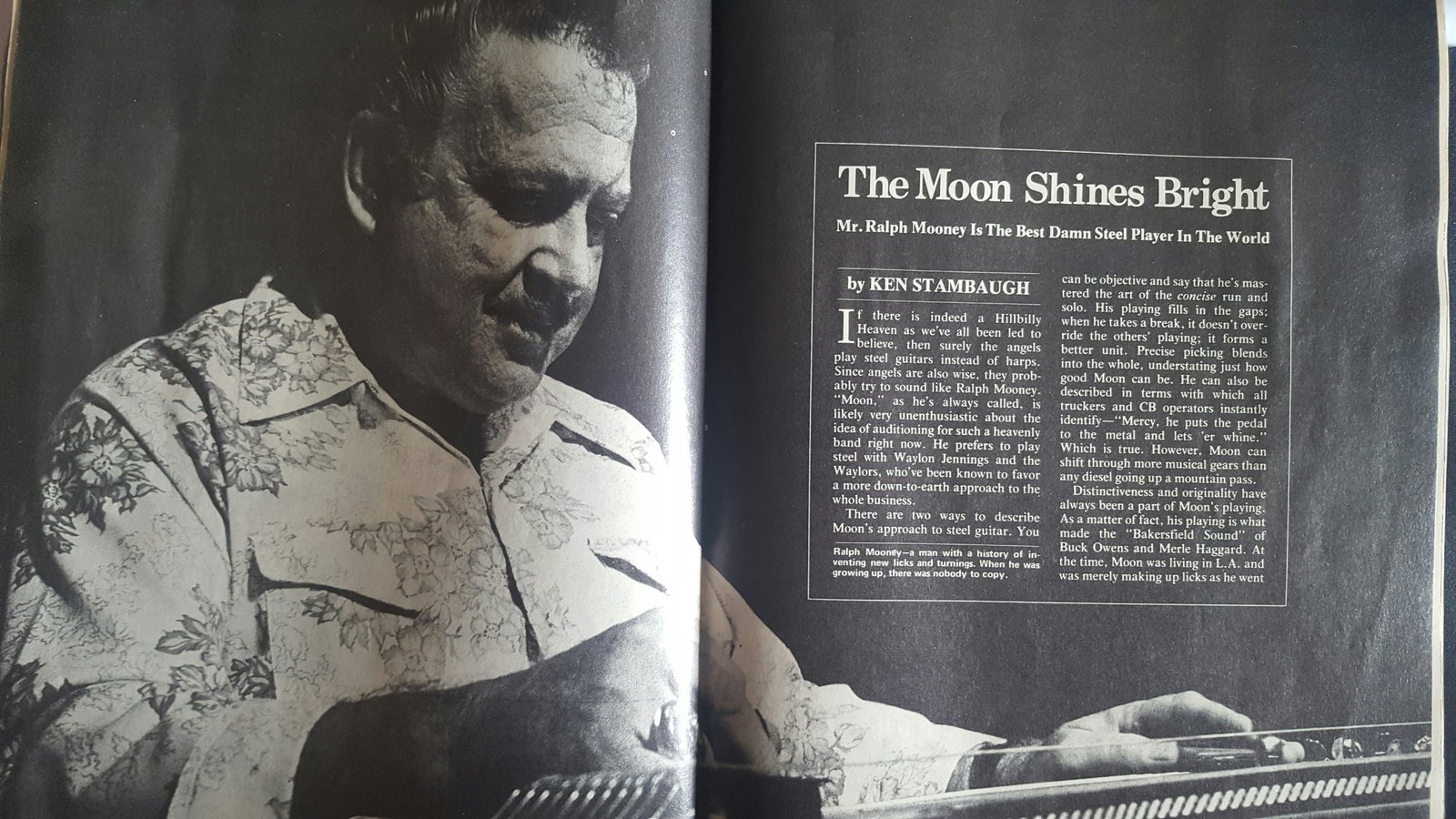 The Ralph Mooney article, explained below.